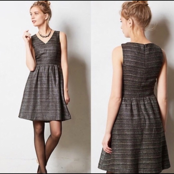 Anthropologie Dresses & Skirts - MOULINETTE SOEURS | Metallic Tweed Mini Dress 10